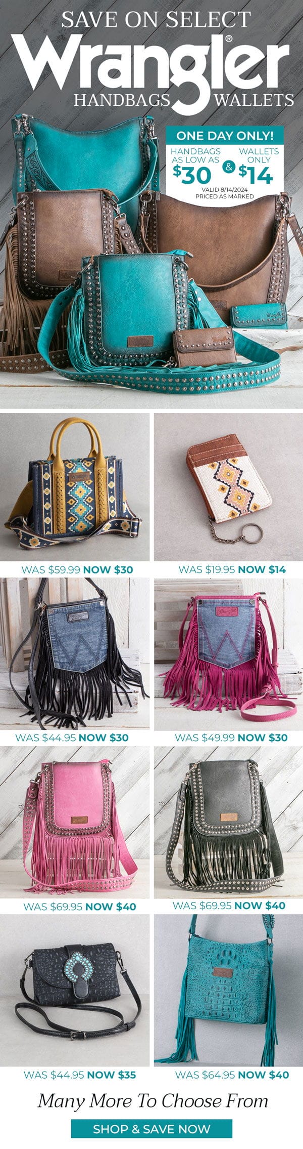 Save On Select Handbags and Wallets