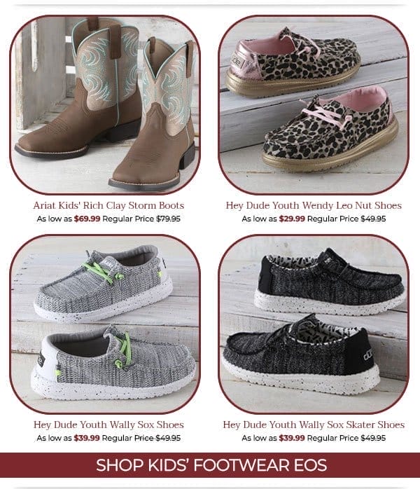 Take Up To 60% Off Kids' Footwear