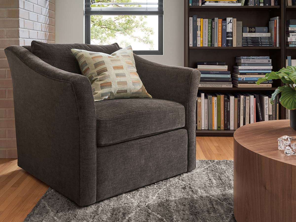 Maeve swivel chair and Liam coffee table