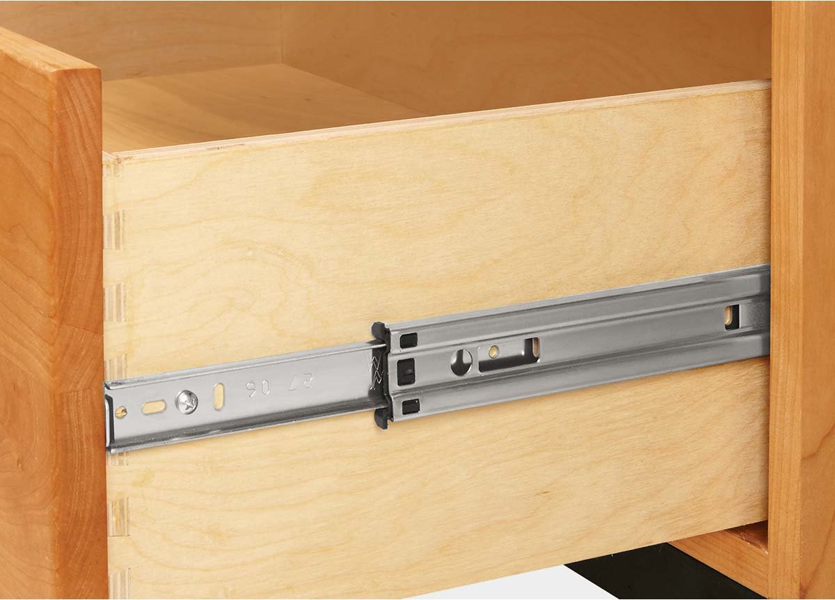 Dresser drawer side profile showing drawer runner