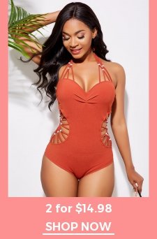 Cutout Detail Tie Back Tie Back One Piece Swimwear