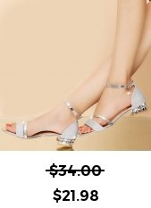 Open Toe Low Heel Silver Sliders