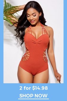 Cutout Detail Tie Back Tie Back One Piece Swimwear