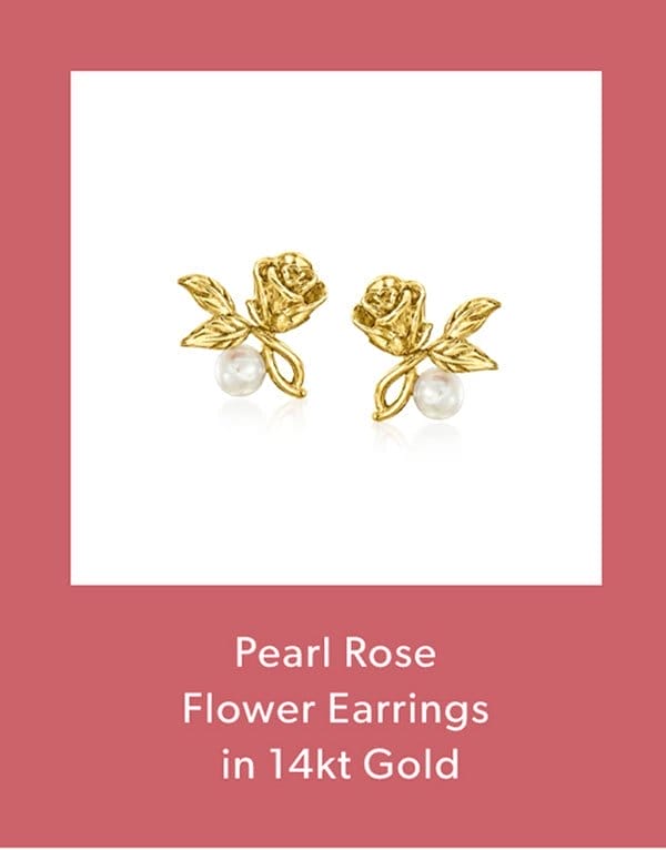 Pearl Rose Flower Earrings