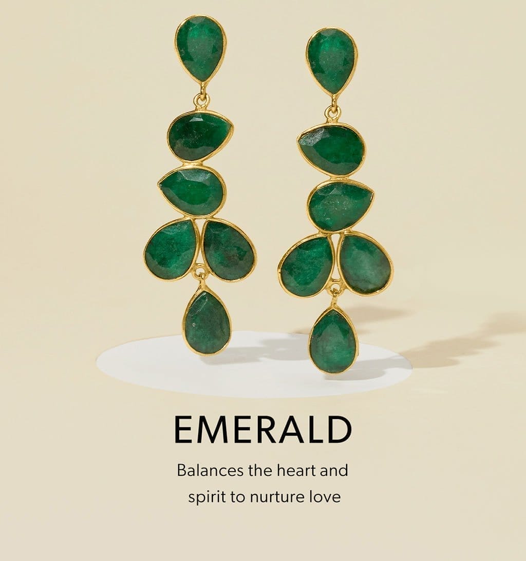 Emerald. Balances the heart and spirit to nurture love.