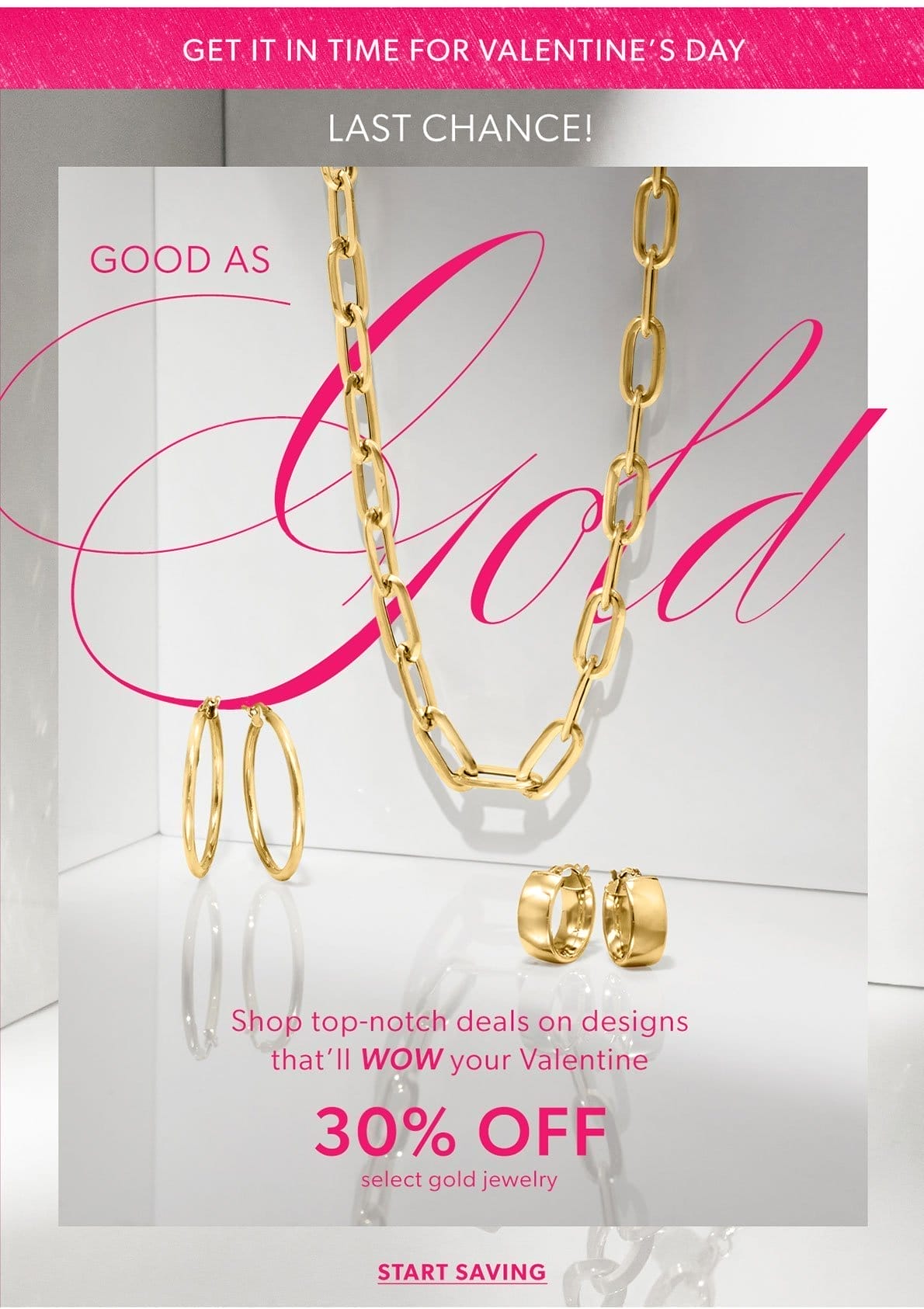 Good As Gold. 30% Off Select Gold Jewelry