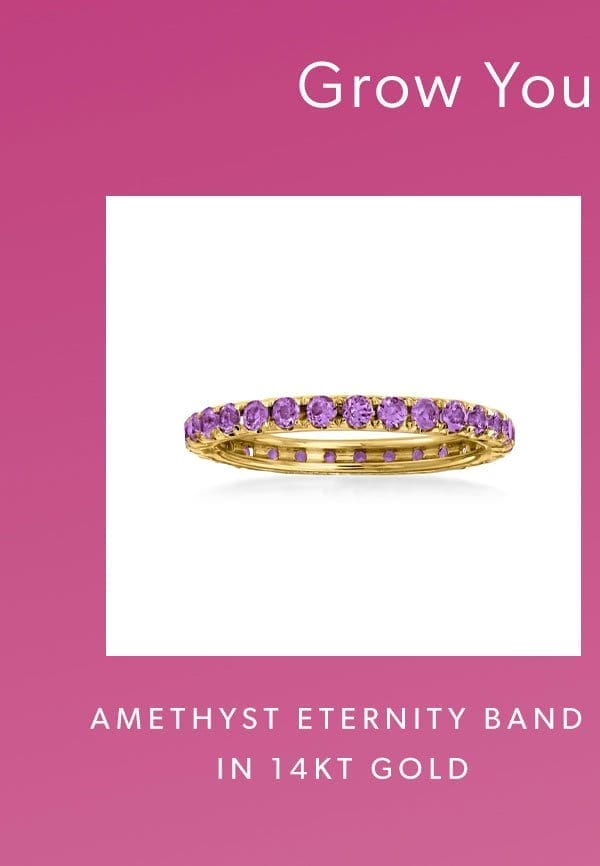 Amethyst Eternity Band in 14kt Gold