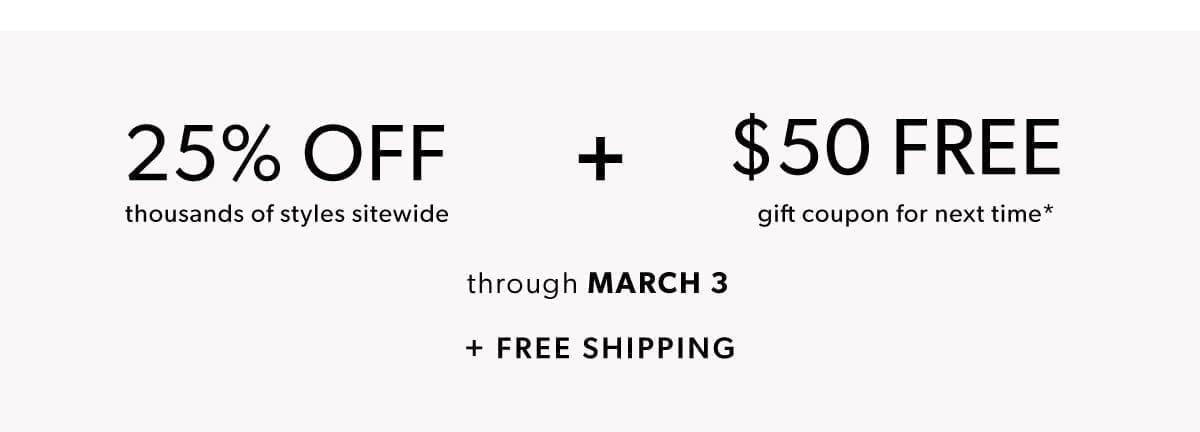 Free Shipping + 25% Off Thousands of Items Sitewide. Shop Now