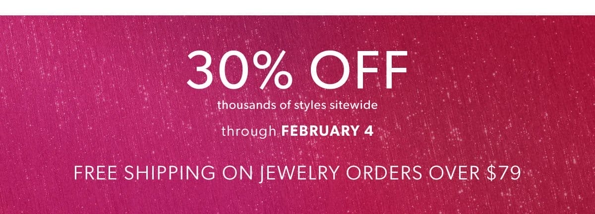Free Shipping on Jewelry Orders Over \\$79. 30% Off Thousands of Styles Sitewide