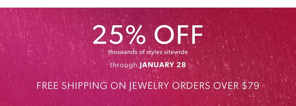 Free Shipping on Jewelry Orders Over \\$99. 25% Off Thousands of Styles Sitewide