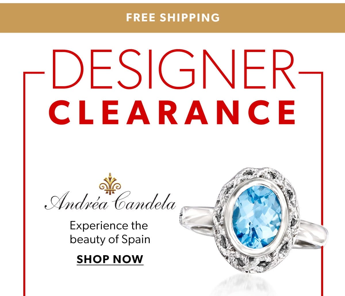 Designer Clearance. Andrea Candela. Shop Now