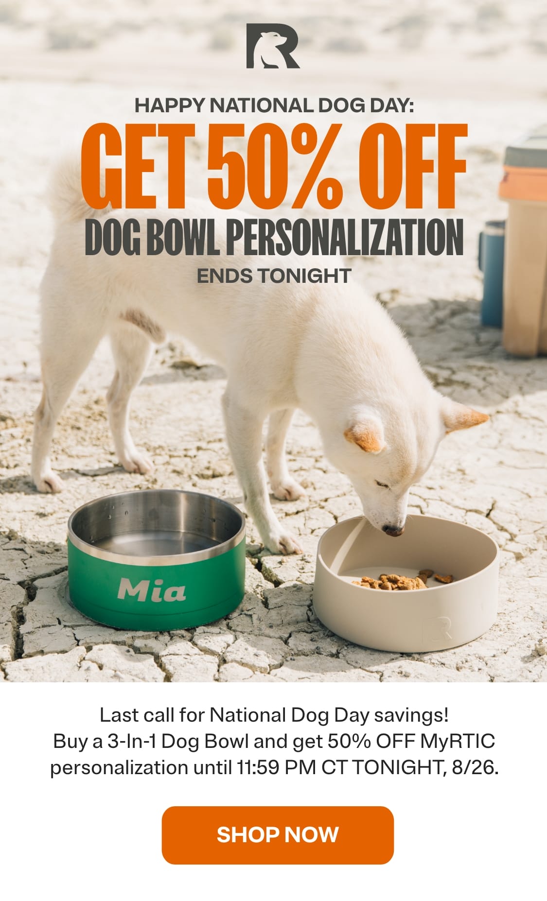 Happy National Dog Day - Get 50% off Dog Bowl Personalization