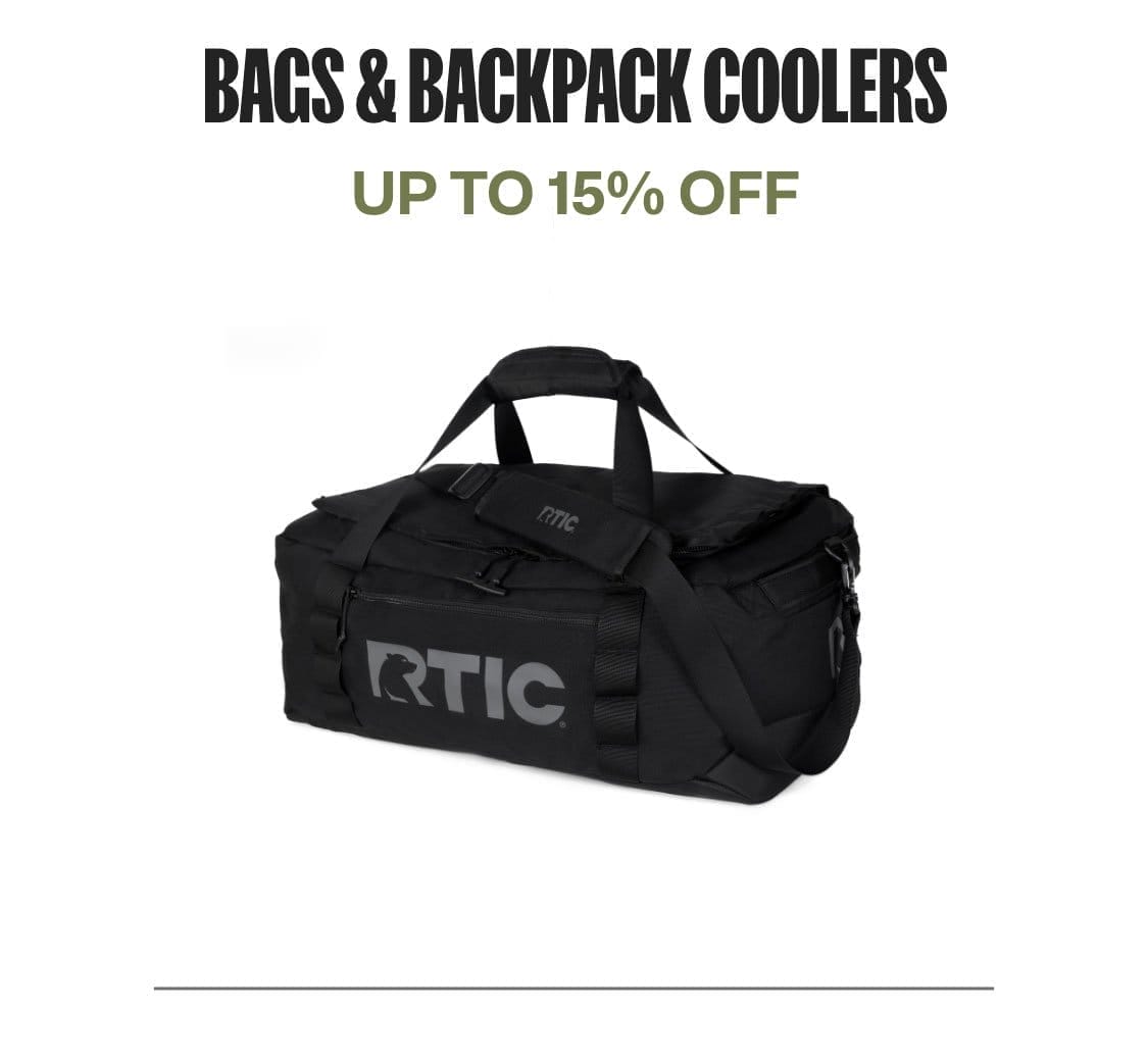 BAGS & BACKPACK COOLERS | UP TO 15% OFF 