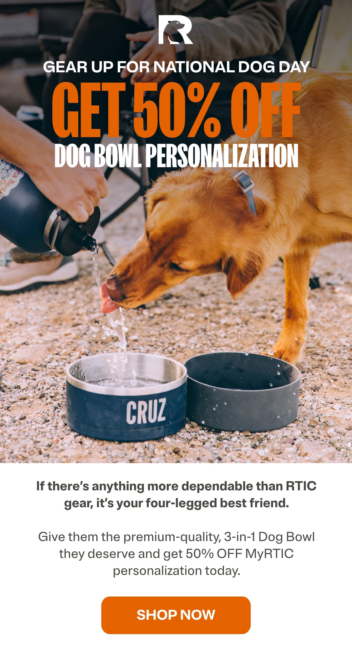 Gear Up For National Dog Day - Get 50% off Dog Bowl Personalization