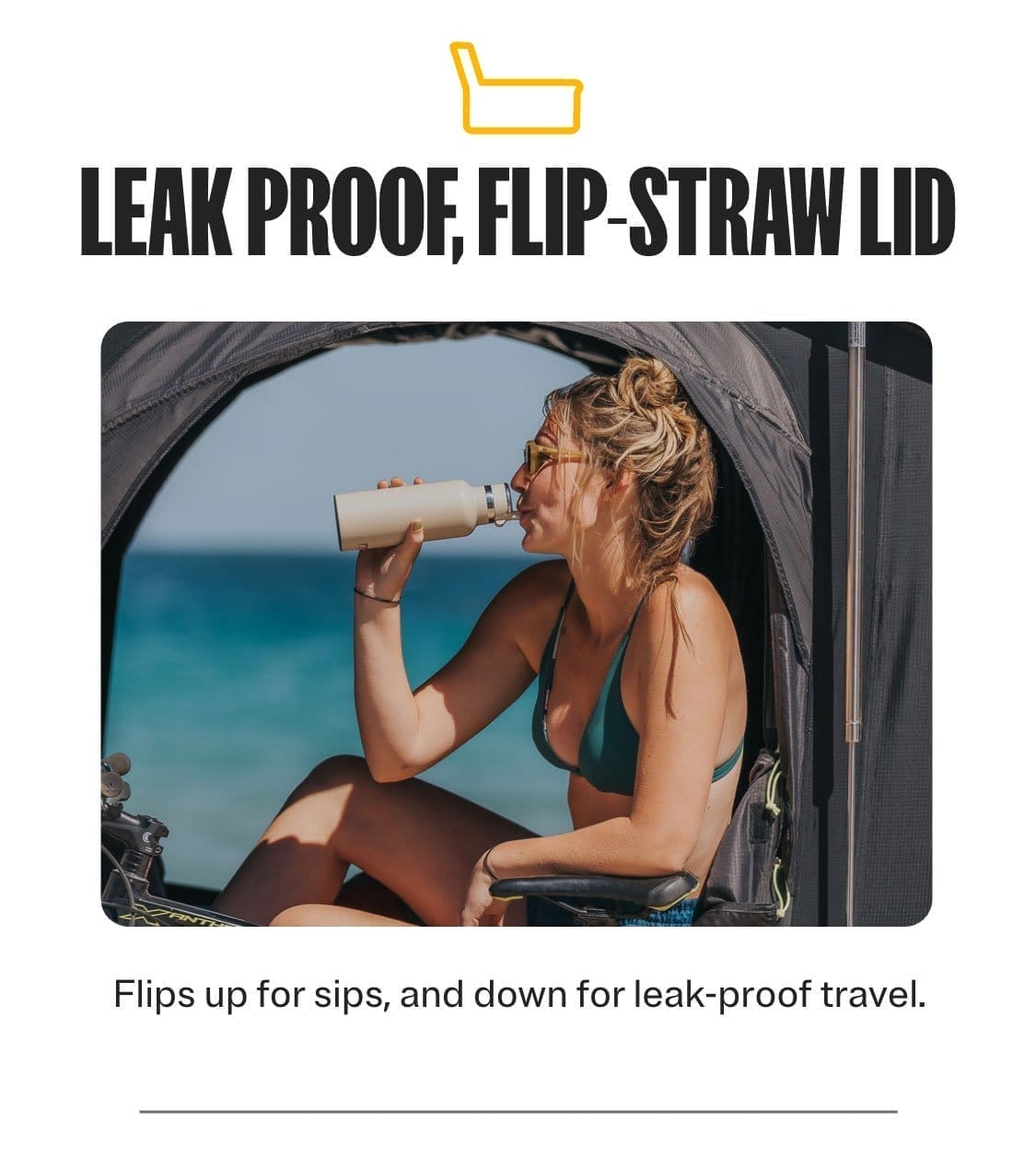 Leak Proof, Flip-Straw Lid