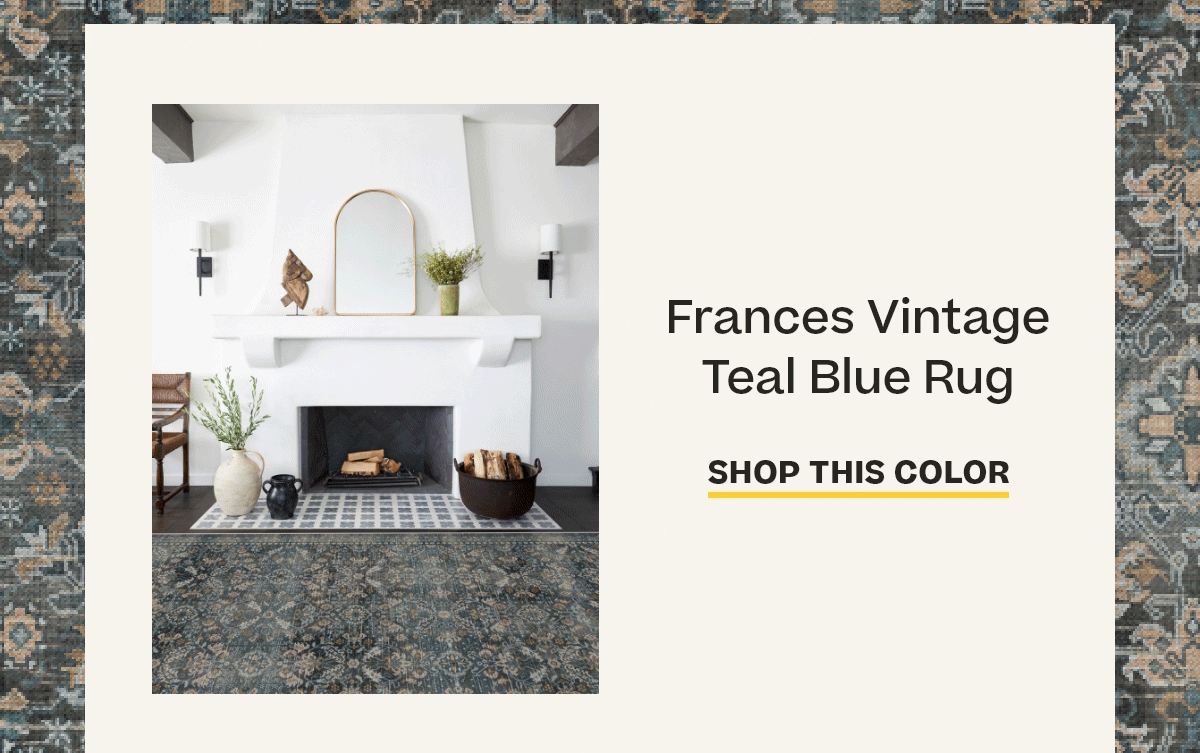 Frances Vintage Teal Blue Rug