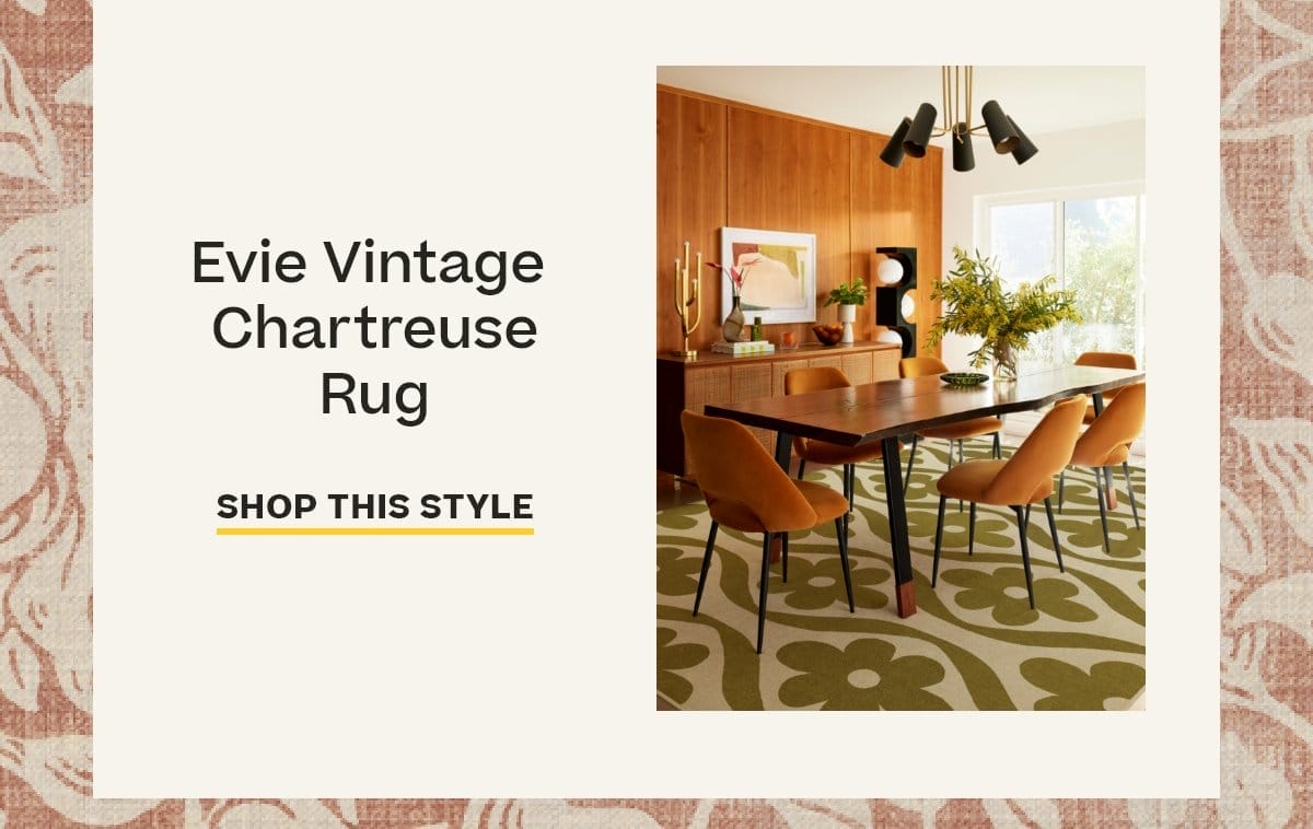Evie Vintage Chartreuse Rug