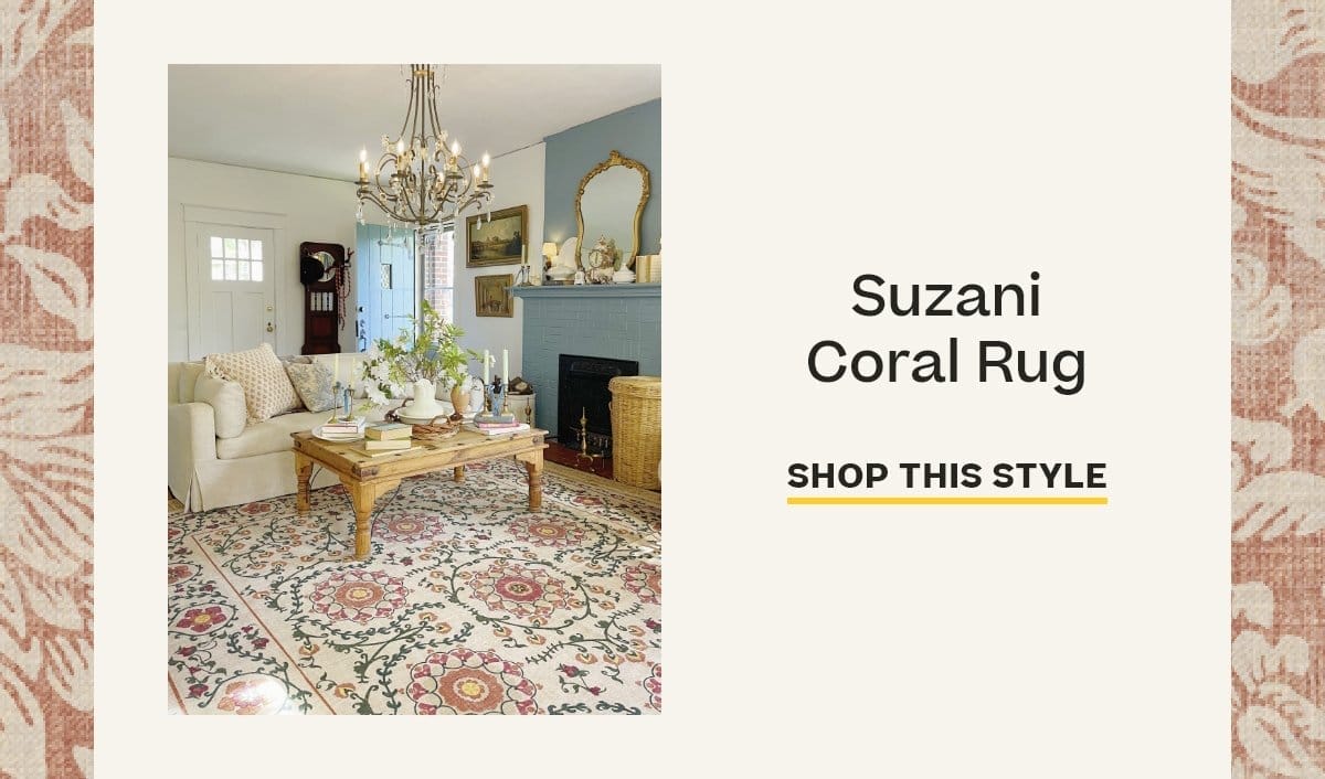 Suzani Coral Rug