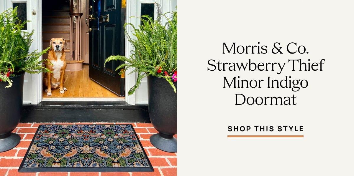 Morris & Co. Strawberry Thief Minor Indigo Doormat