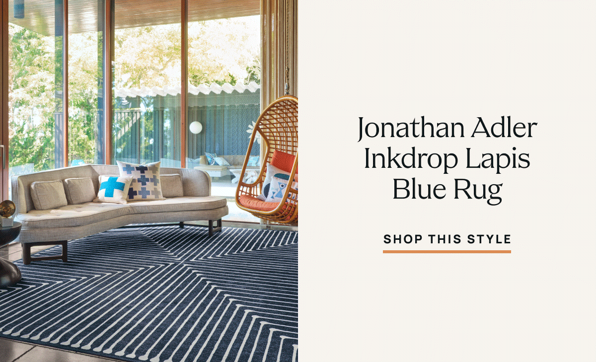 Jonathan Adler Inkdrop Lapis Blue Rug