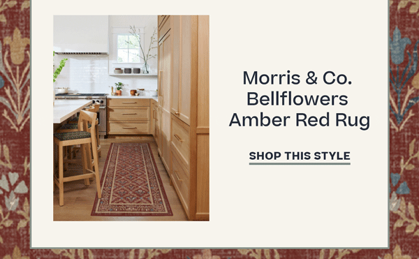 Morris Co Bellflowers Amber Red Rug