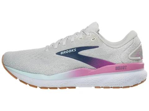 Brooks Ghost 16 Women's Shoes White/Grey/Estate Blue