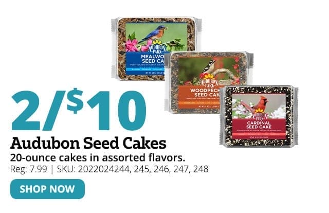 2/\\$10 Audubon Seed Cakes