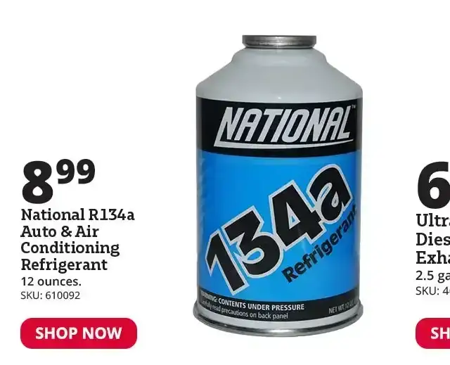 National™ R134a Auto and Air Conditioning Refrigerant, 12 oz.