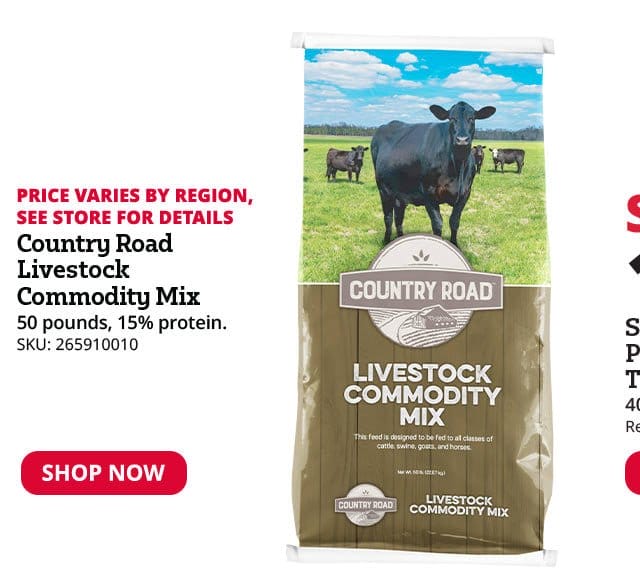 Country Road Livestock Commodity Mix, 15% Commodity 3-Way Blend, 50 lb. Bag