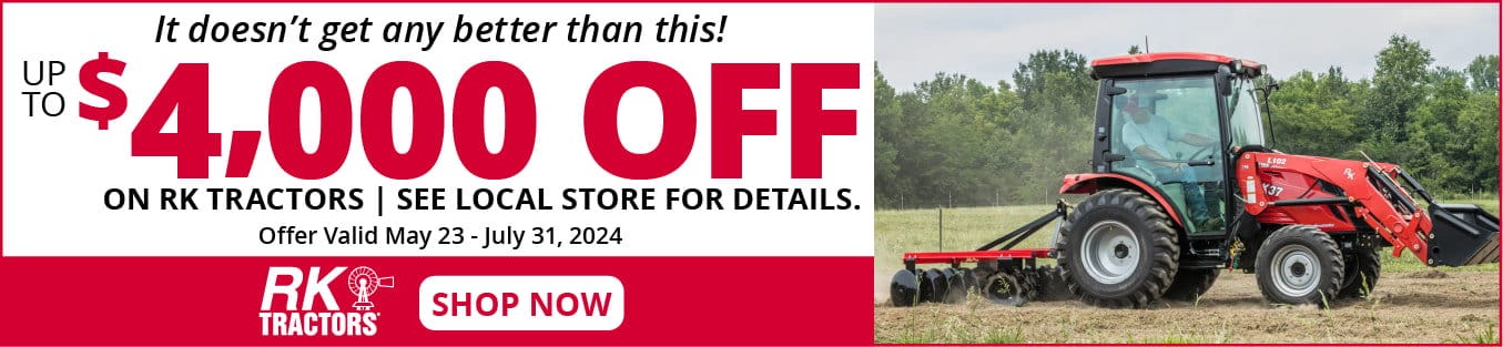 Up to \\$4k Off on RKTractors