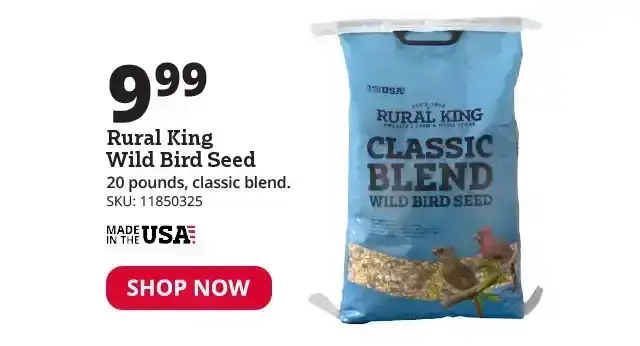 Rural King Classic Blend Wild Bird Seed, 20 lb. Bag