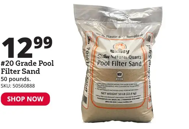 #20 Grade Pool Filter Sand, 50 lb. Bag - 4151