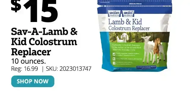 Sav-A-Lamb and Kid Colostrum Replacer, 10 oz. Bag