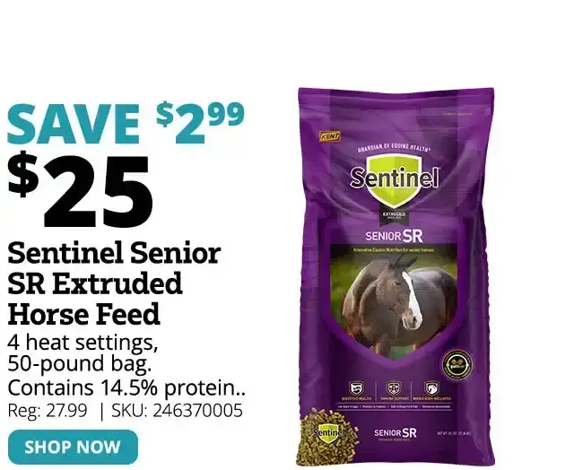 Sentinel Senior SR Extruded Horse Feed, 50 lb. Bag