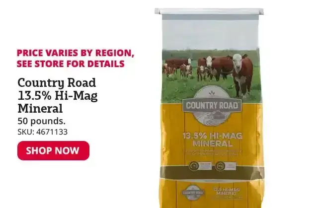 Country Road 13.5% Hi Mag Mineral, 50 lb. Bag