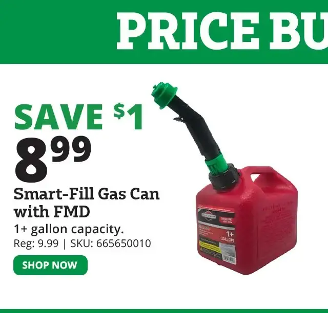 Briggs & Stratton® Smart-Fill with FMD 1+ Gallon Gas Can - 84013