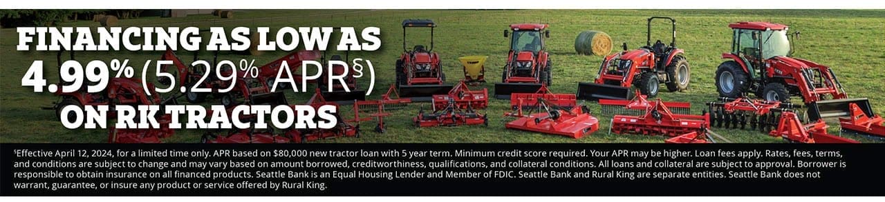 RK Tractors Special Financing