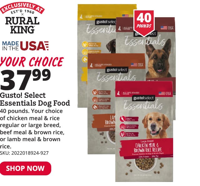 Gusto! Select Essentials DogFood