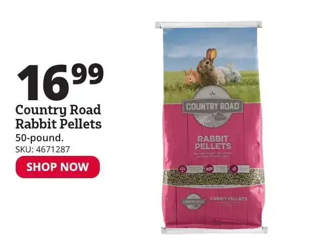 Country Road Rabbit Pellets, 50 lb. Bag