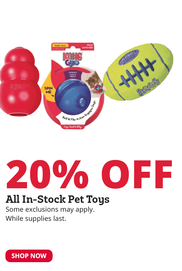 20% Off All In-Stock Pet Toys