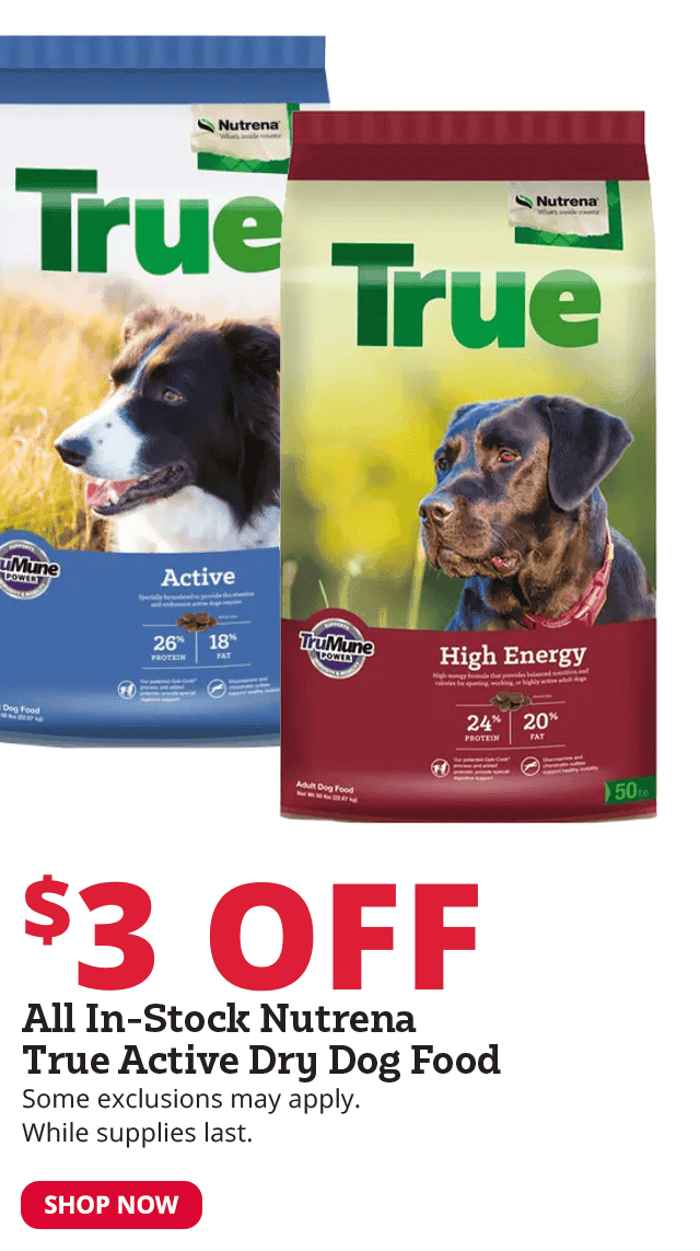 All In-Stock Nutrena True Active Dry Dog Food