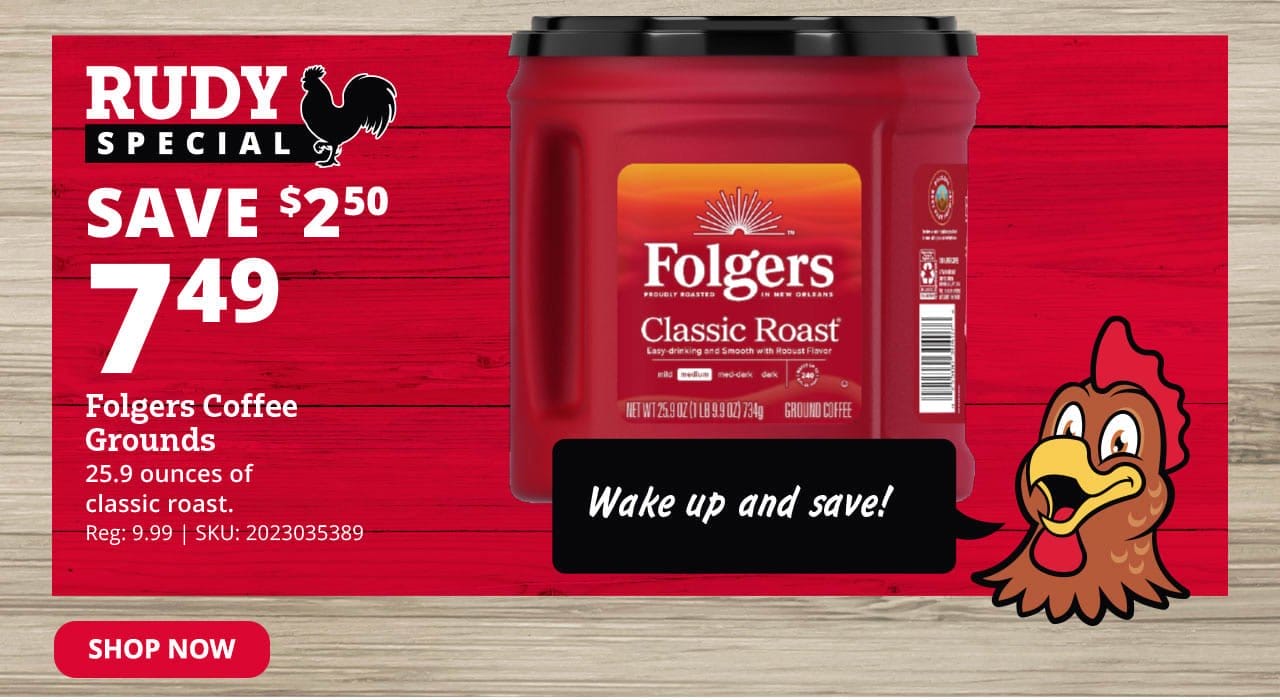 Folgers Classic Roast Ground Coffee, 25.9 oz.