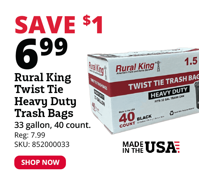 Rural King Twist Tie Heavy Duty Trash Bags