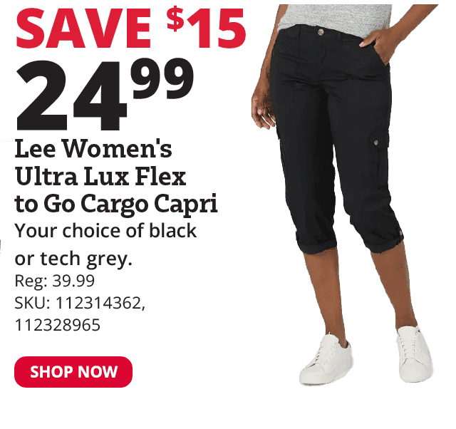 Lee Women's Ultra Lux Flex to Go Cargo Capri