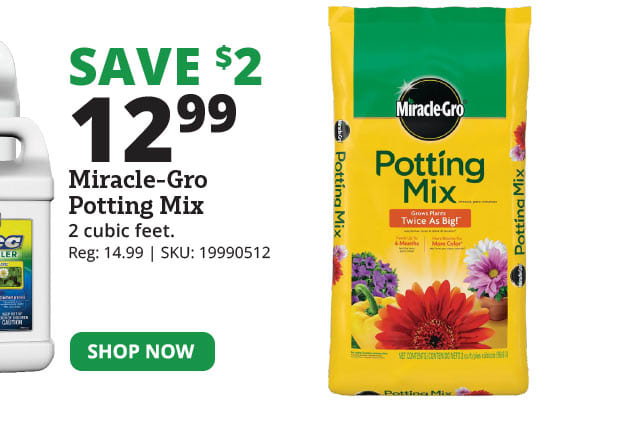 Miracle-Gro Potting Mix, 2 Cu. Ft. - 75652300