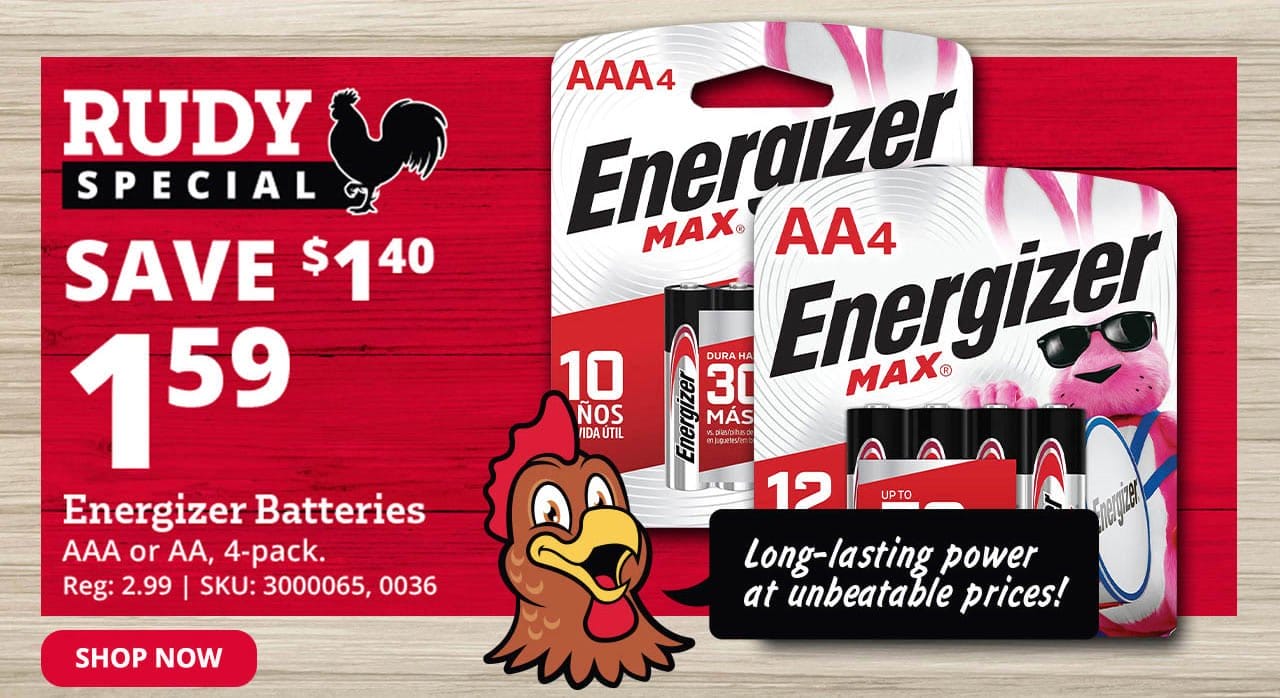 Energizer Max Alkaline Batteries, 4 pk