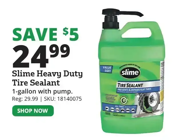 Slime Heavy Duty Tire Sealant with Pump, 1 Gallon - 10163