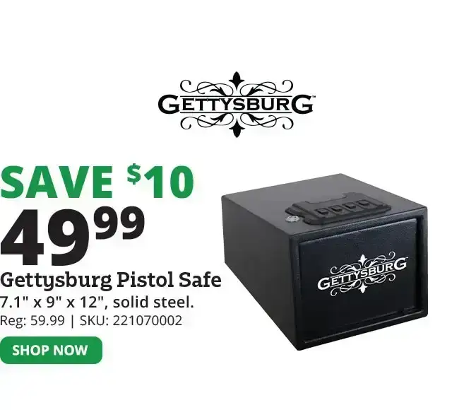 Gettysburg Pistol Safe - BA094