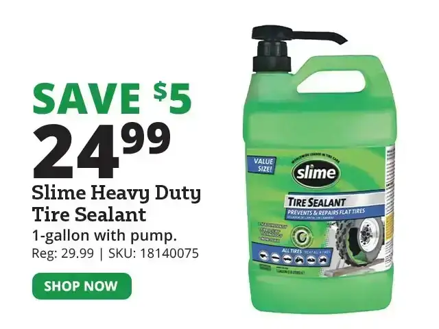 Slime Heavy Duty Tire Sealant with Pump, 1 Gallon - 10163