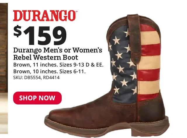 Durango Men's or Women's Rebel Western Boot